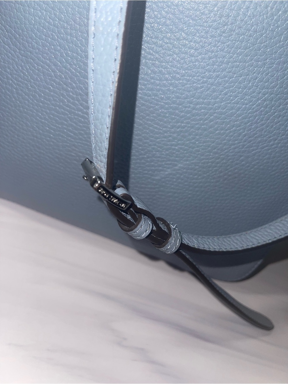 Michael Kors pebbled leather baby blue crossbody - gently used - Picture 5 of 12